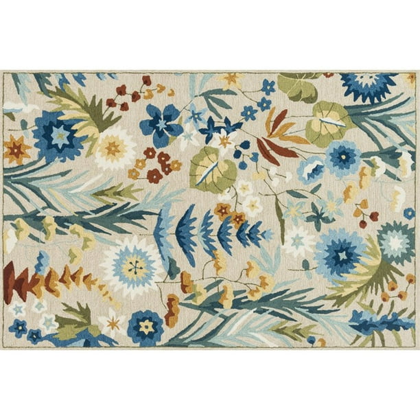 Loloi Francesca Collection Area Rug Beige/Lagoon 1'-6 x 1'-6 Loloi Francesca Collection Area Rug Beige/Lagoon 1'-6 x 1'-6